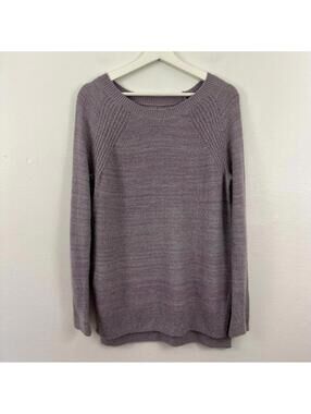 Lou & Grey Purple Boatneck Pullover Sweater Women's Size S
